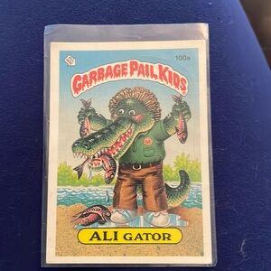 1986 Garbage Pail Kids Sticker Card ALI GATOR #100A Series 3 Topps